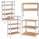 Regały metalowe magazynowe 2 szt. 180x90x40cm 875kg 5 półek do garażu, piwnicy