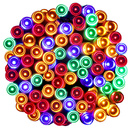 Lampki choinkowe 120 LED multikolor, 9 m, na baterie, programator 